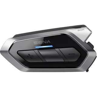 Sena 50R Motorrad Bluetooth Kommunikationssystem mit 3-Tasten Bedieneinheit und Sound by Harman Kardon, integriertem Mesh Intercom System und Premium Mikrofon & Lautsprechern