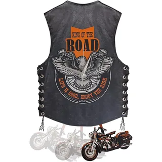 Cleris Art Studio Good Time Motorrad Wanduhr, Motorrad Pendel Schwingende Wanduhr, Motorrad Wandkunst, Geschenke für Fans Motorradbesitzer, Harley Davidson Geschenke für Männer und Frauen