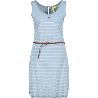 Sommerkleid ALIFE & KICKIN, Damen, Gr. M, Normalgrößen, blau (light denim), 95% Baumwolle, 5% Elasthan, Rundhals, Kleider Sommerkleid
