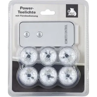 Flammenlose LED Teelichter Set 6er inkl. Fernbedienung warmweiß 2cm Höhe NEU