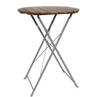 Biergartentisch Stehtisch Gartentisch Biergarten Tisch Akazienholz klappbar - Naturbelassen