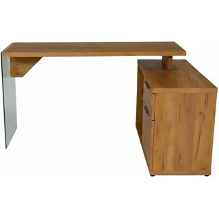 Jahnke Eckschreibtisch Gummibaum / Braun
