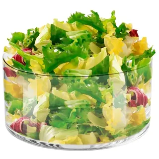 Krosno Salatschüssel Glamour | 24 CM | Handgefertigt | Crystalline Glas | Für Zuhause, Restaurants und für Partys und Veranstaltungen | Spülmaschinenfest | Bleifreies Glas | Kratzfest