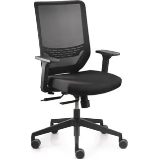 Dauphin Trend Office Bürodrehstuhl Sync2 mesh task 9242 Netz Rückenlehne, verstellbare Lumbalstütze - Schwarz