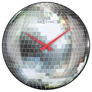 NeXtime - 3293 - Wanduhr - 35cm - schwarz - Disco Ball - Bunt