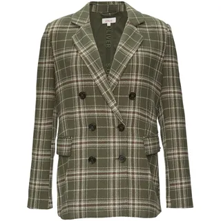 s.Oliver Damen Indoor-Blazer – Tweed, kariert, Reverskragen