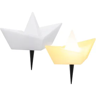 LED Solarleuchte MY HOME "Quinlan, 2er Set LED-Solar Schiff", weiß, 2 Stk., Leuchten, LED Solarleuchte, mit Erdspießen