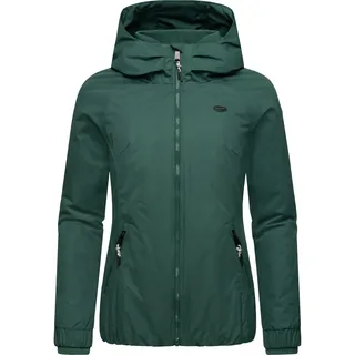 Winterjacke RAGWEAR "Winterjacke Dizzie Warm", Damen, Gr. S, grün (pine grün), Obermaterial: 100% Polyester PES.  Obermaterial: Futter: 100% Polyester PES. 100% Polyester PES., figurumspielend, Ärmel ohne Ärmelschlitz Rippbündchen, Jacken Winterjacke, Wasserdichte Damen Jacke mit Kapuze