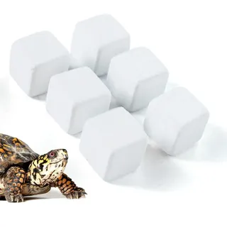 GXGM 6 Stück Mineralienblock für Reptilien und Schildkröten, Natürliche Mineralien-Ergänzung für Schildkröten, Geckos, Chamäleons, Langsame Freisetzung für gesundes Wachstum und Vitalität