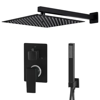 vidaXL Duschsystem Edelstahl 201 Schwarz - Schwarz