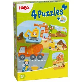 HABA 2012186003 4 erste Puzzles – Baustelle