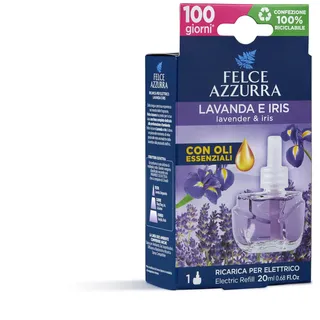 Felce Azzurra - Nachfüllpackung elektrischer Raumdiffusor Lavendel und Iris, heller und verstellbarer Raumduft für Diffusor Raumduft Soft (75 Tage), Lufterfrischer für Diffusoren 20 ml