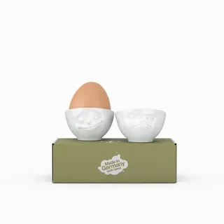 Fiftyeight Eierbecher Set No 3 „Glücklich / Hmpff