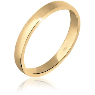Elli Ring Damen Verlobung Schlicht Elegant in 925 Sterling Silber Vergoldet