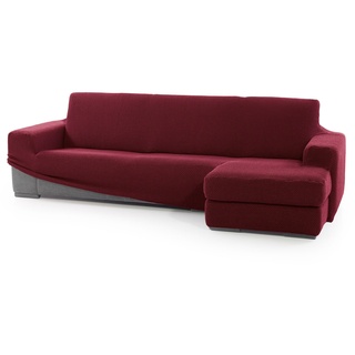 SOFASKINS® super elastischer Chaise Longue überzug, Sofabezug Kurze rechte Armlehne, Sofa überzug atmungsaktiv, bequem und langlebig, Kompatible Abmessungen des Sofas (210-340 cm), Farbe Bordeaux