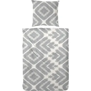 VARIO Mako Satin Bettwäsche 135 x 200 cm grau