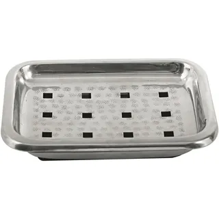 MSV 141271 Seifenschale Seifenablage zum Stellen aus Edelstahl Fès Silber
