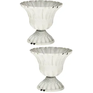 HOMSFOU 2 Stück Hohe Alte Blumenvase Polsterbesatz Kelchförmige Vase Vase Mit Getrockneten Blumen Grüne Dekorationen Antike Urnenpflanzgefäße Urnenvase Blumentöpfe Kompakte
