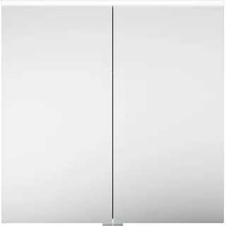 burgbad Eqio Spiegelschrank mit LED-Aufsatzleuchte und Waschtischbeleuchtung, 2-türig, 800x800x170mm, SPGT080F6582, Korpus: Weiß Matt