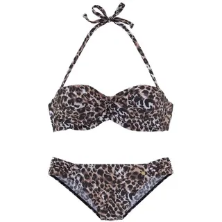 LASCANA Bandeau-Bikini Damen Braun 32 Cup A