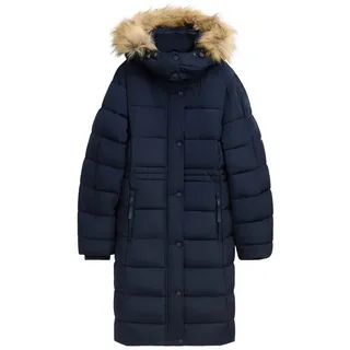 Tom Tailor Damen Puffer Parka mit Abnehmbarer Kapuze, 10668 - Sky Captain Blue, M