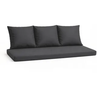Setgarden Mix-Techno Gartenkissen Für Polyrattan Möbel 140×50×50 cm – Kissen Für 2 Sitzer Gartensofa 1tlg Anthrazit