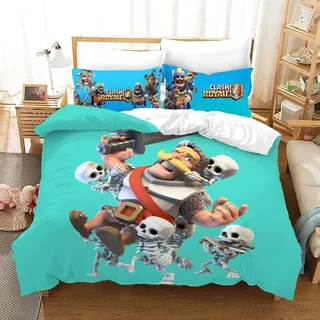3tlg. Clash Royale Fisherman 3D Bettbezug Set Kinder Bettwäsche Kissenbezug #261 - 200 x 220cm