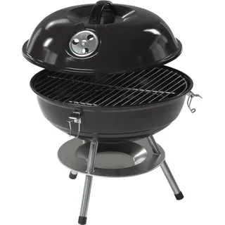 Holzkohle-Kugelgrill Mini Schwarz