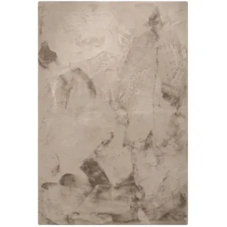 benuta Nest Kunstfell-Teppich Dave Taupe 160x230 cm , Textil , Beton Optik , Rechteckig , 160x230 cm , waschbar , Teppiche und Böden, Teppiche