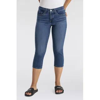Caprijeans LEVI'S "311 SHAPING SKN CAPRI", Damen, Gr. 26, N-Gr, blau (lapis amidst), Denim/Jeans, Obermaterial: 60% Baumwolle, 23% Viskose, 16% Polyester, 1% Elasthan, Jeans Caprijeans