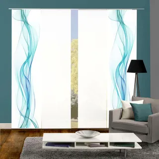 HOME WOHNIDEEN »4ER SET HAZE« Paneelwagen 4 Stk. tlg. HxB: 245x60, Schiebevorhang 4er Set Digitaldruck,