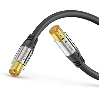 Sonero Premium TV Antennenkabel / Koaxialkabel, schwarz