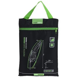 Schirmabdeckung Gartenschirm , Schwarz , Textil , 45x220x45 cm , Sonnenschutz, Sonnenschirmhüllen