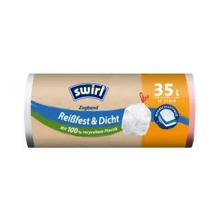 Swirl Zugband-Müllbeutel, Abfallsack, Transparent
