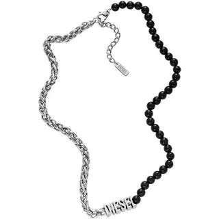 Diesel Herrenhalskette aus 2-farbigem Edelstahl mit Karabinerverschluss