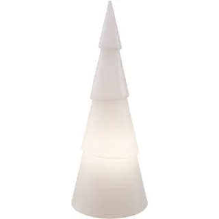 8 seasons design Shining Tree 3D LED Weihnachtsbaum rund (100 cm, weiß) E27 Fassung inkl. Leuchtmittel warmweiß, großer beleuchteter Tannenbaum, Weihnachtsdeko XXL, Winterdeko, für außen + innen