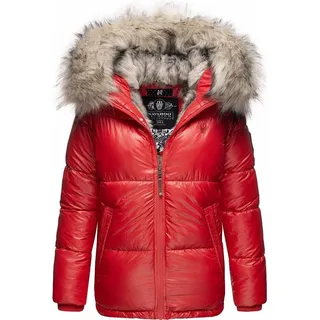 Navahoo Damen Winterjacke Warm Gefütterte Steppjacke mit Kunstfellkapuze Tikunaa