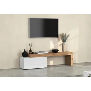 OTTO home Chronos TV-Board Lowboard 220 cm Weiß Hochglänzend Holzwerkstoff