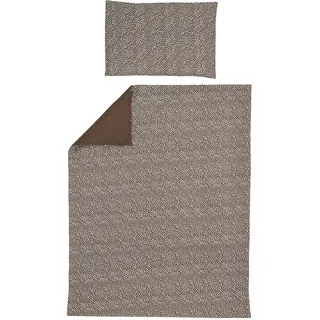 Meyco Baby Bettwäsche fürs Kinderbett - Größe 100x135 cm - Set inkl. Kopfkissenbezug - 100% Baumwolle - Oeko Tex Zertifiziert - weich - atmungsaktiv - waschbar & trocknergeeignet - Uni - Braun