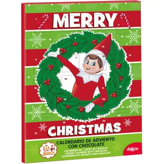 dekora - Der freche Elf Adventskalender mit Schokolade – 24 Milchschokoladen-Pralinen – 50g – Offizielles Lizenzprodukt – Weihnachtskalender für Kinder