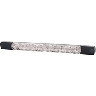 HELLA 2BA 980 888-011 Blinkleuchte - Strip Lamp - LED - 12V - Anbau/Schraubanschluss - Lichtscheibenfarbe: glasklar - Kabel: 2500mm - Stecker: offene Kabelenden - hinten - Menge: 1