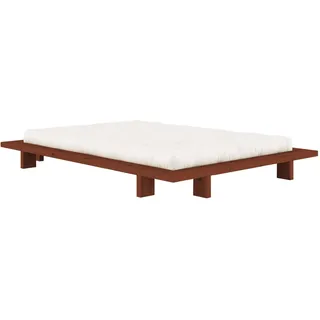 Futonbett KARUP DESIGN "Bettgestell JAPAN BED Futonbett aus FSC-zertifiziertem Massivholz", terra rot, B:168cm H:20cm L:228cm, Betten, Futonbett, zeitlos, bequem & in mehreren Farben und Größen erhältlich