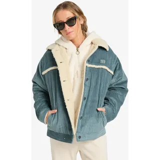 Cordjacke BILLABONG "CORD IN LOVE", Damen, Gr. XL (42), slate blau, Obermaterial: 100% Baumwolle, Jacken Cordjacke, sportlicher Stil, ohne Kapuze, aus Baumwolle, mit Knopfverschluss