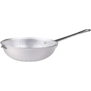 Pentole Agnelli Nudelsieb aus Aluminium, mit Griff und Aufhänger aus Edelstahl, Silberfarben