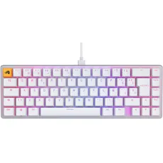 Glorious Gaming GMMK 2 Compact (65%) – Mechanisches Gaming-Keyboard, Aluminiumrahmen, anpassbar, Doubleshot-Kappen, Fox Schalter, tastenweise RGB, Spanisch QWERTY Layout - Weiß