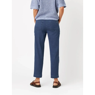 Stoffhose TONI "Sue Joggpants 7/8", Damen, Gr. 46, N-Gr, blau, Web, Obermaterial: 77% Baumwolle, 20% Polyamid, 3% Elasthan, unifarben, schmal lang, Hosen Stoffhose, mit Stretch