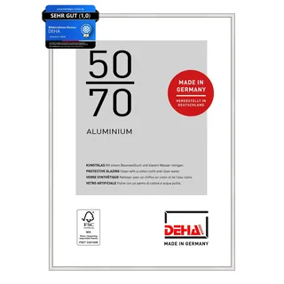 DEHA Design Aluminium Bilderrahmen Boston, 50 x 70 cm, Silber