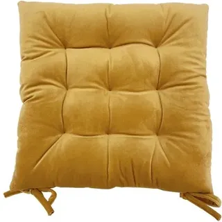 Sitzkissen Velvet gelb 40 x 40 cm