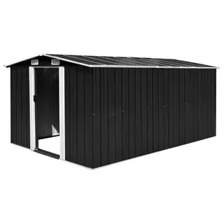 vidaXL Geräteschuppen 3,78 x 2,45 m anthrazit