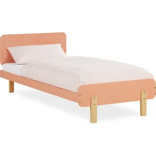Homestyle4u Kinderbett 90 x 200 cm Kiefer massiv rosa